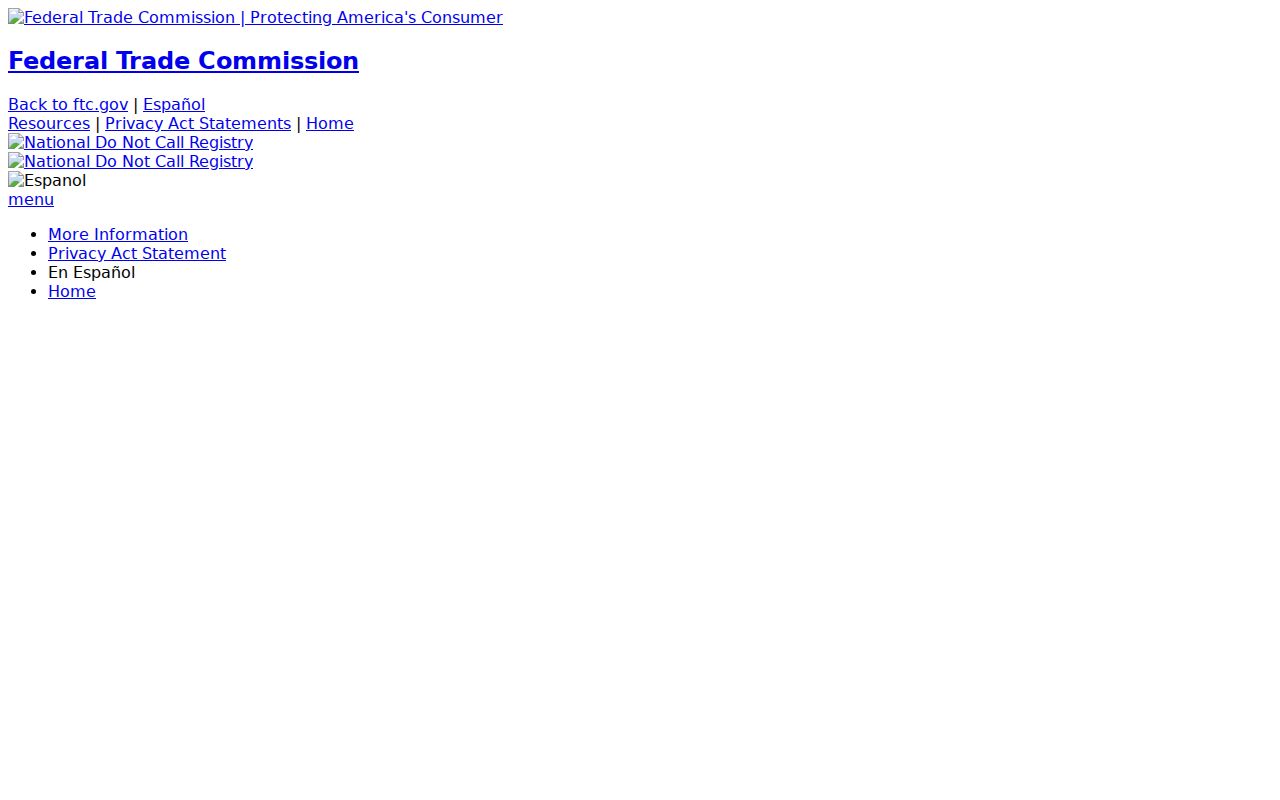 Wisconsin phone codes registered on the National Do Not Call Registry